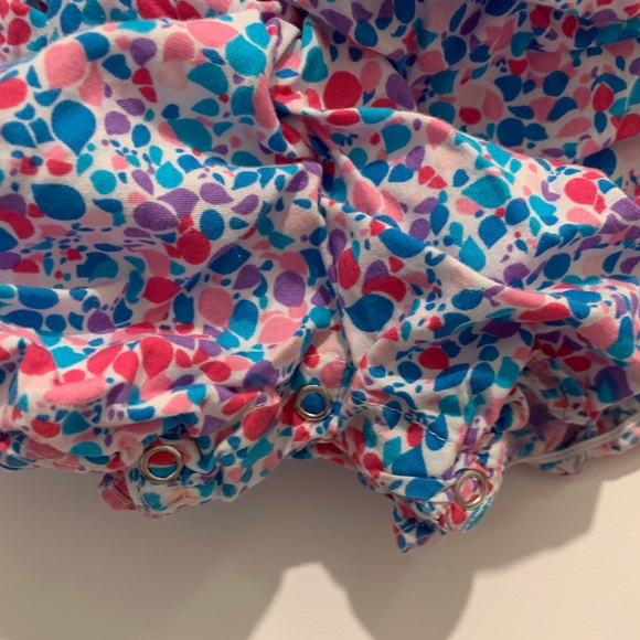 Ruffle butts one piece multicoloured romper with ruffles. Size 12-18 months. - Picture 5 of 5